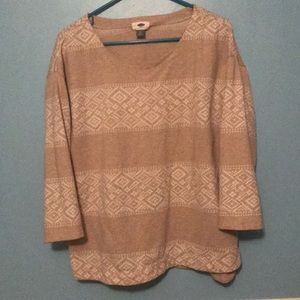 TAN 3/4 LENGTH SLEEVE SHIRT